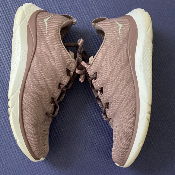 Hoka One One Shoes - Hoka One One Hupana Knit Jaquard 8.5 Purple Sneakers Toad Running Athletic Shoe